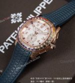 PPM Factory Patek Philippe Aquanaut Luce Dandong 4130 Movement Rainbow Diamond Bezel Watch 39.9mm 